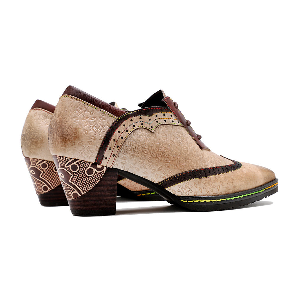 Stiefel im Vintage-Look mit Blockabsatz