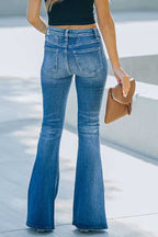 Schlaghose mit Used-Look