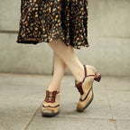 Stiefel im Vintage-Look mit Blockabsatz