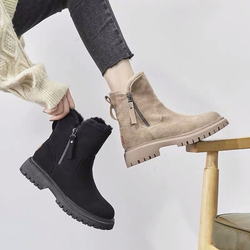 Stiefeletten gefüttert mit Reißverschluss