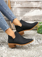 Stiefeletten mit Blockabsatz