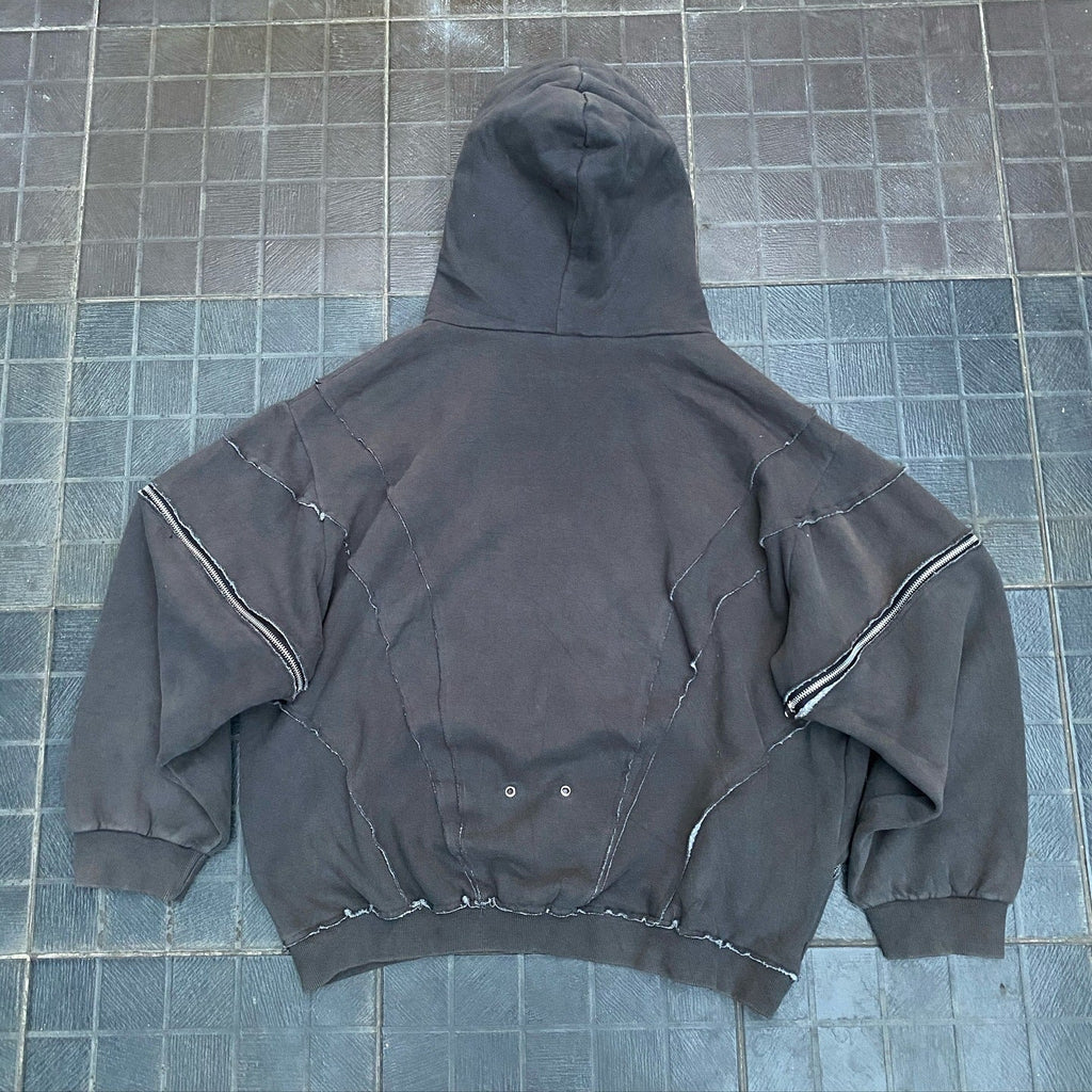Locker geschnittener Hoodie in Grau