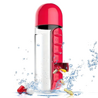 VitaBottle – Tragbare Wasserflasche inklusive integriertem Pillenfach