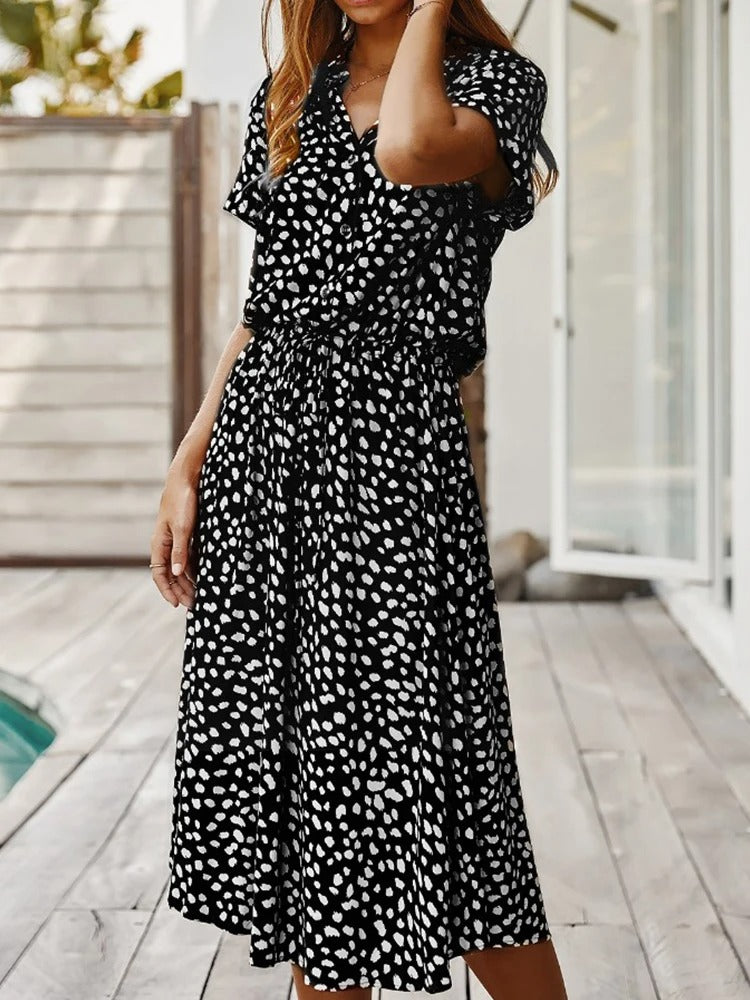 Daniella Midi Kleid – Elegant sowie Leicht für Sonnige Momente