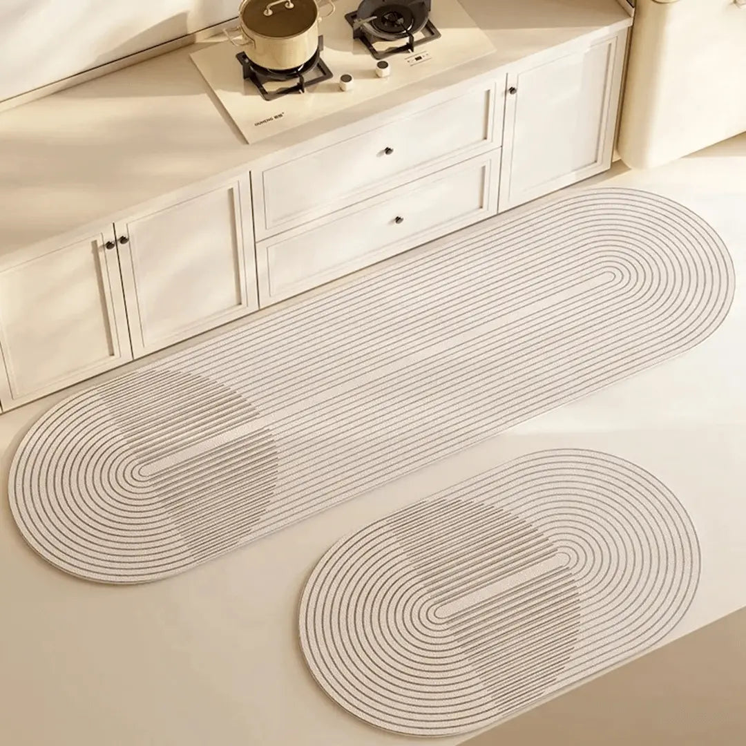 Ovale Küchenmatte – Absorbierend und Rutschhemmend für Trockene und Sichere Böden