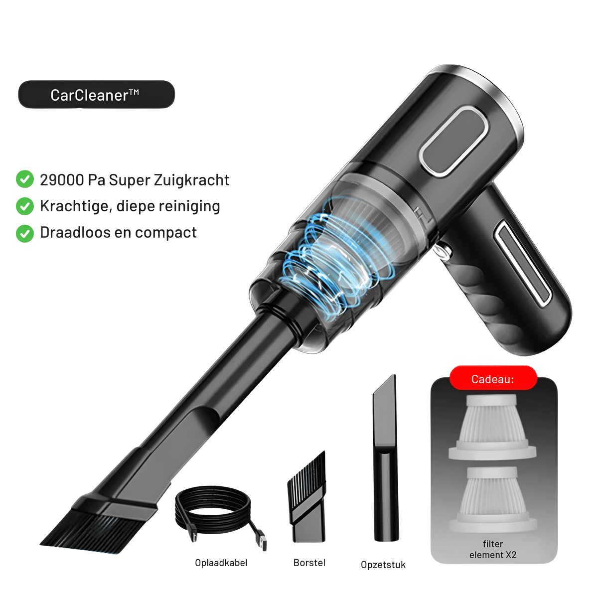 PowerCleaner: Kabelloser Auto-Staubsauger