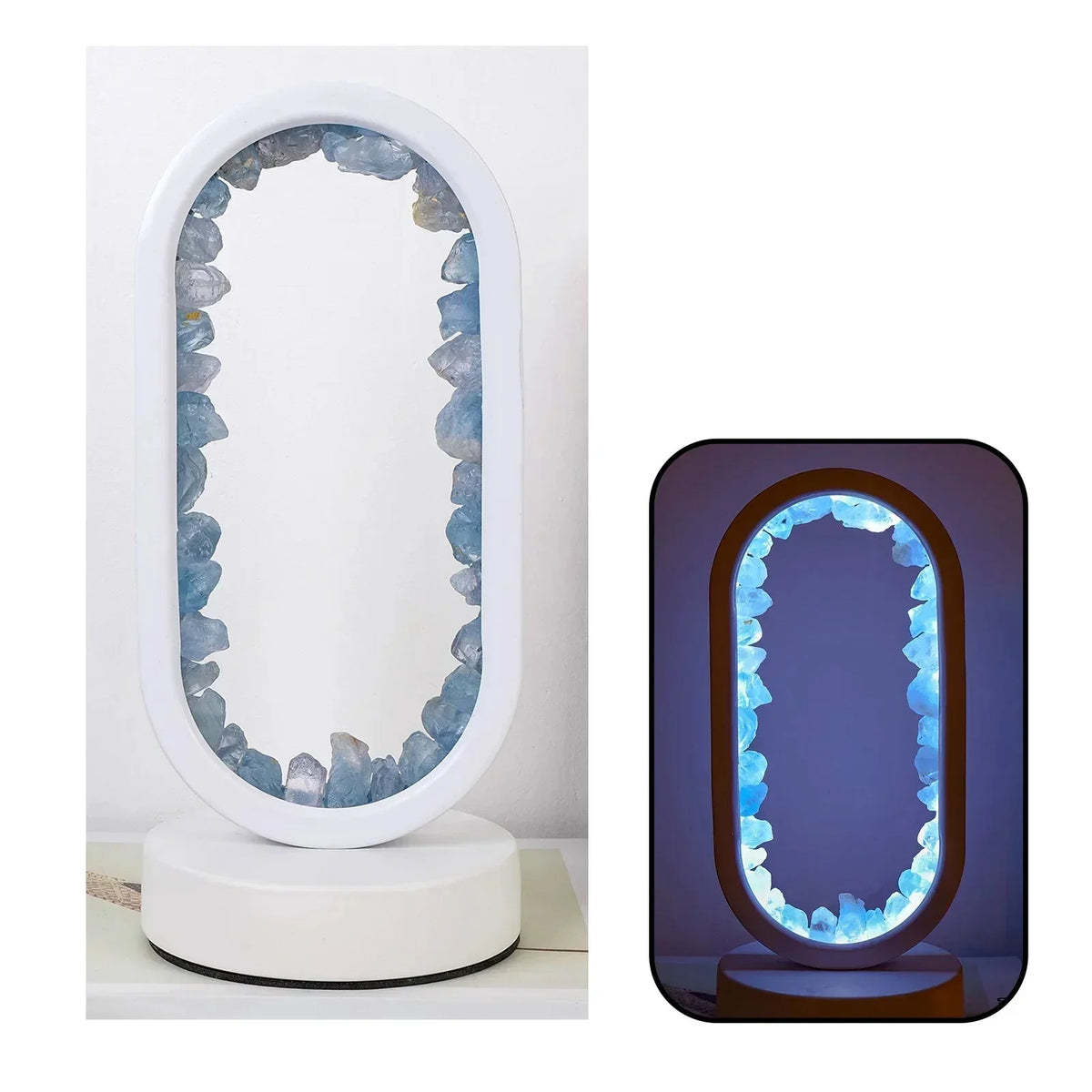 Elegante Amethyst-Kristalllampe: Ambient LED-Beleuchtung zur Entspannung