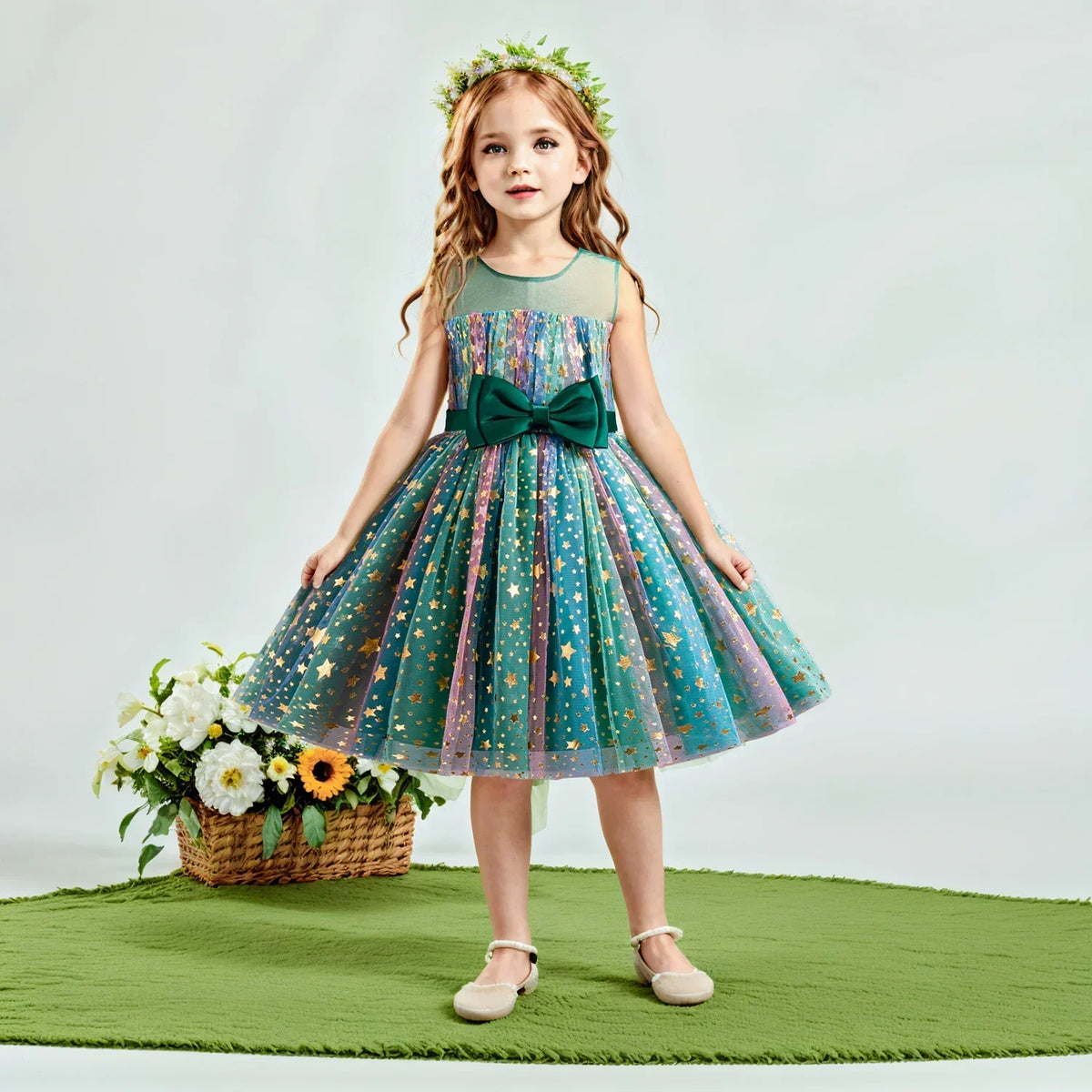 Lieveke Magisches Tutu-Kleid – Buntes Verzaubertes Kleid für Feiern