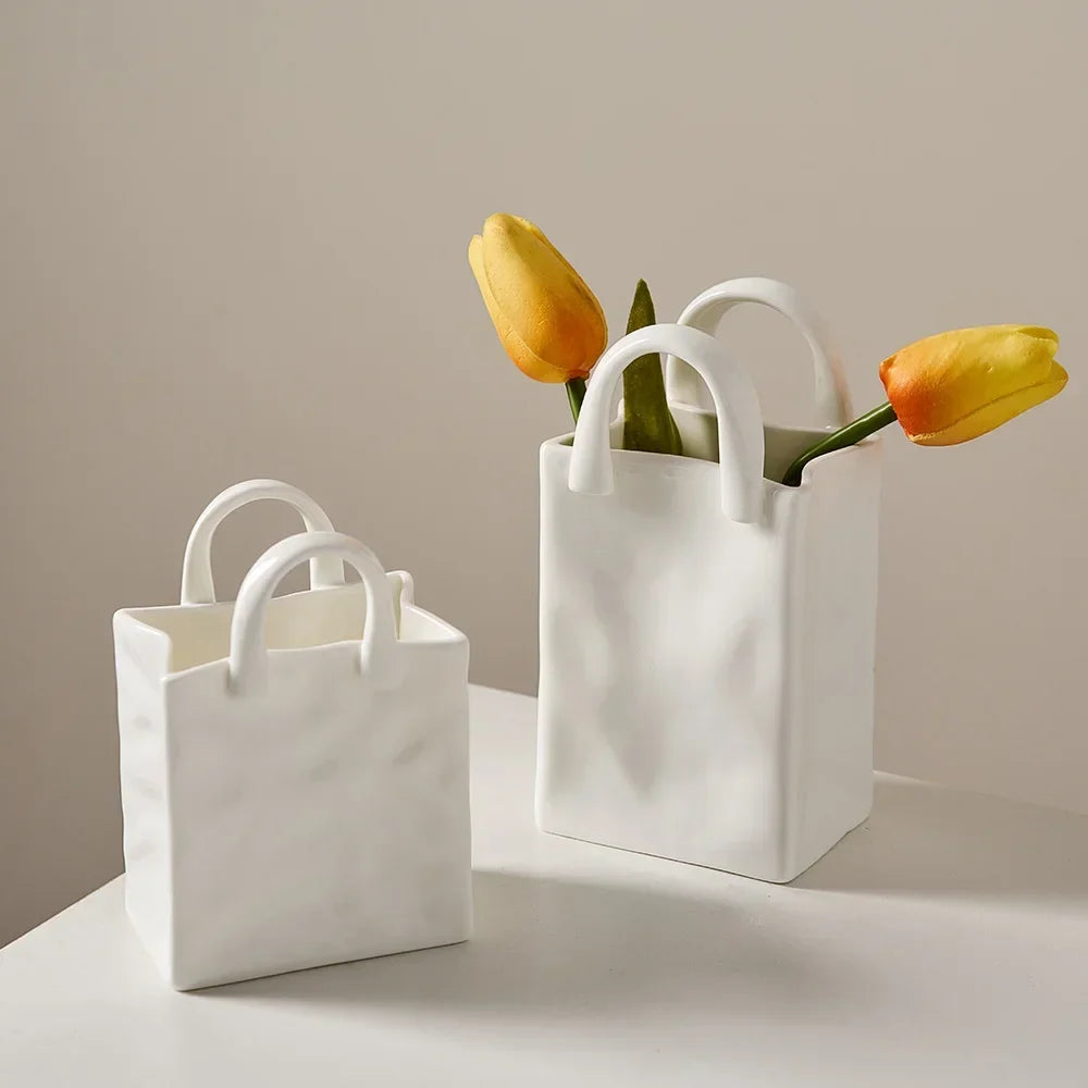 Unieke Handvat Vase - Modern und Elegant