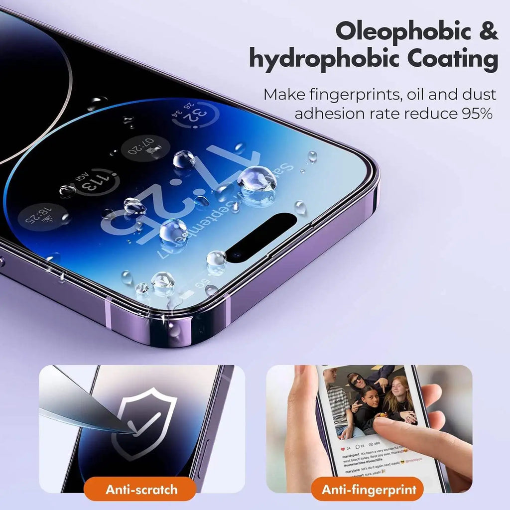 iPhone Displayschutzfolie aus gehärtetem Glas: Vollständiger Schutz