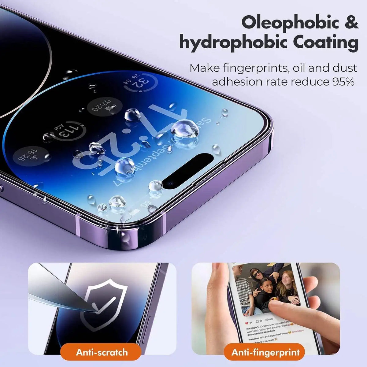 iPhone Displayschutzfolie aus gehärtetem Glas: Vollständiger Schutz