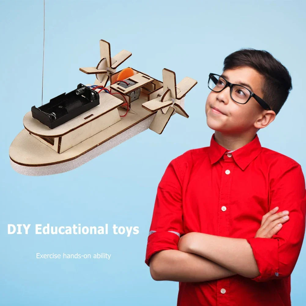 Bildungs Holz DIY Boot: Baue dein eigenes elektrisches Spielboot