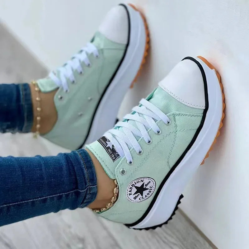 Hohe Damen Sneaker aus Canvas – Modisch und Komfortabel