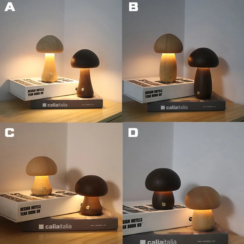 Paddenstoel Tafellamp – Warme LED Beleuchtung inklusive Touch-Steuerung