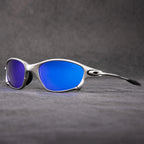 Sportliche Polarisierte Sonnenbrille – Metallrahmen inklusive Roten Gläsern