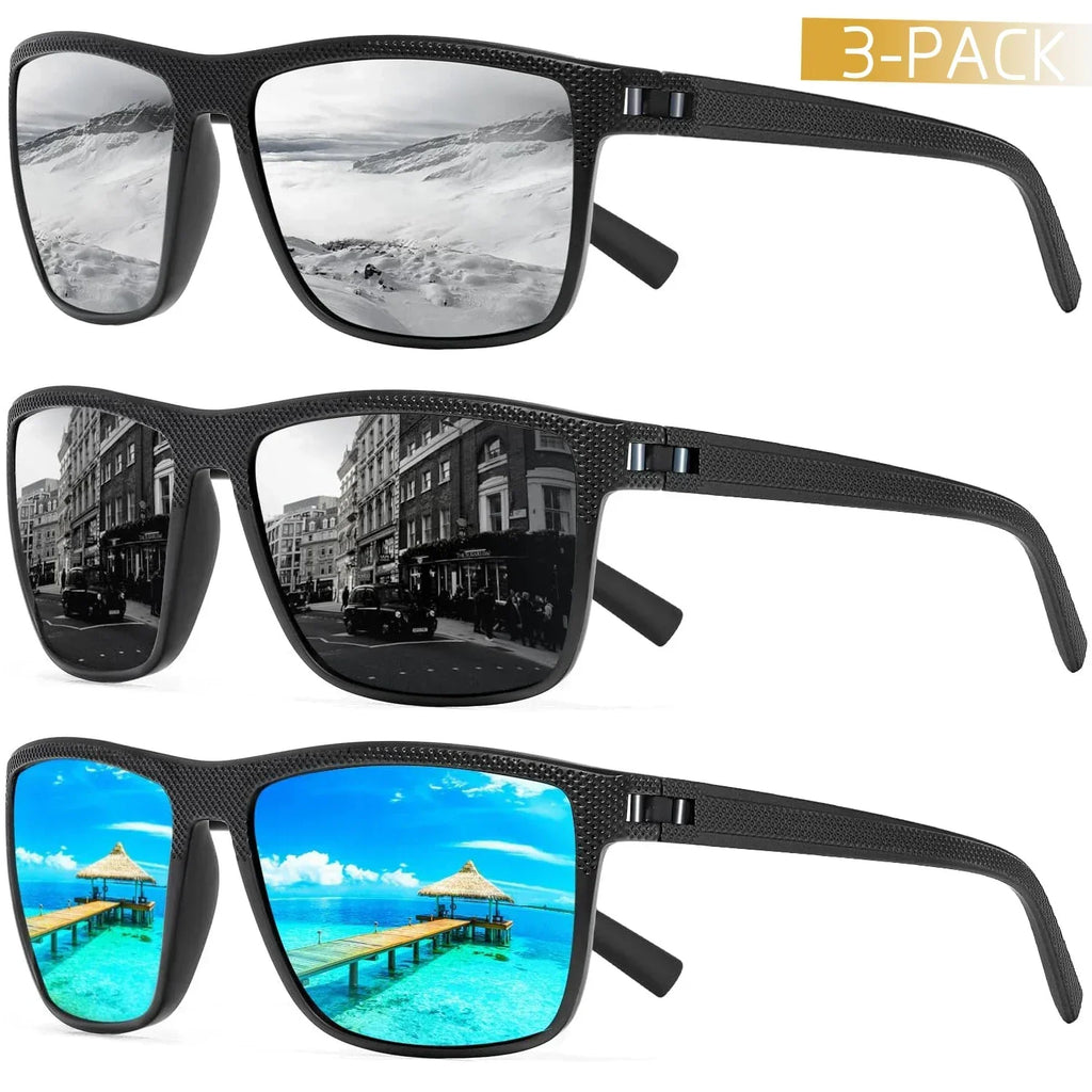 AquaShield Polarisierte Sonnenbrille 3-Pack – Geschützt und Elegant