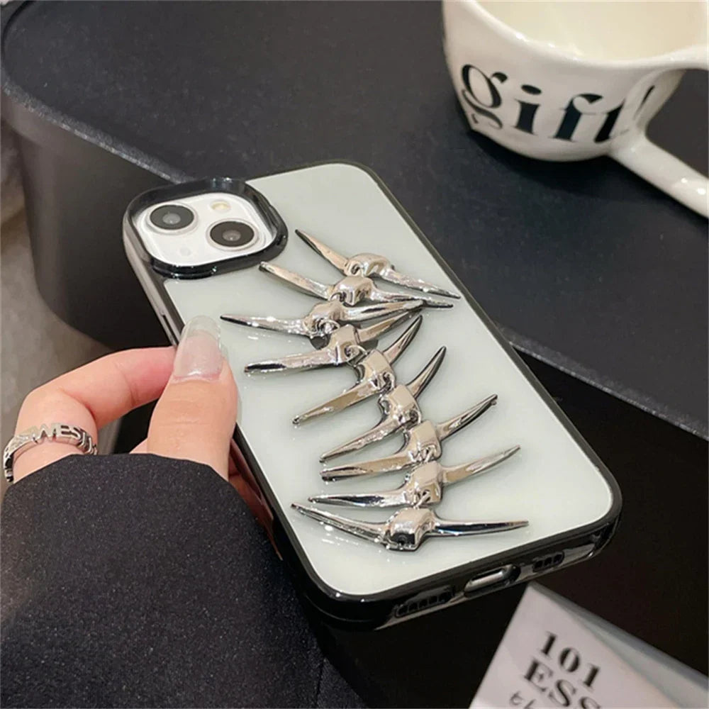 Handyhülle mit 3D Fischgrät-Design – Strapazierfähig und Schutzgebend