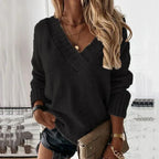 Gemütlicher V-Ausschnitt Pullover
