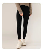 Strick-Kaschmir-Leggings inklusive Hoher Taille – Feinstrick Damenleggings in Neutralen Farbtönen