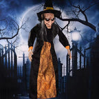 Hängende Hexenpuppe – Gruselige Halloween-Dekoration mit Licht sowie Sound