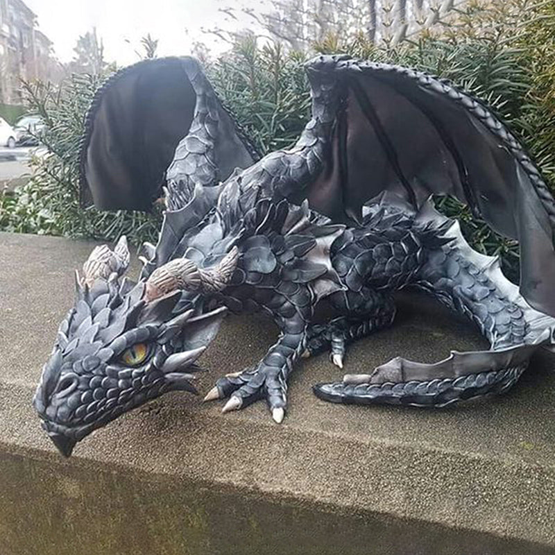 Legendärer Sitzender Drache – Magische Dekoration für Haus sowie Garten