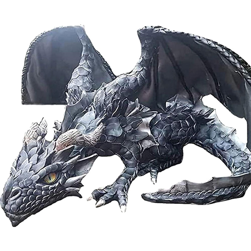 Legendärer Sitzender Drache – Magische Dekoration für Haus sowie Garten