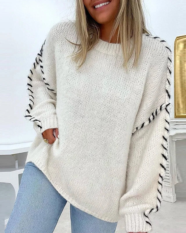 Lässiger warmer Strickpullover