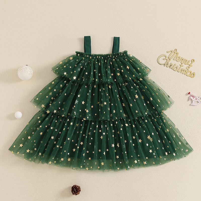Weihnachtsbaum Kleid für Mädchen: Festlicher Charme