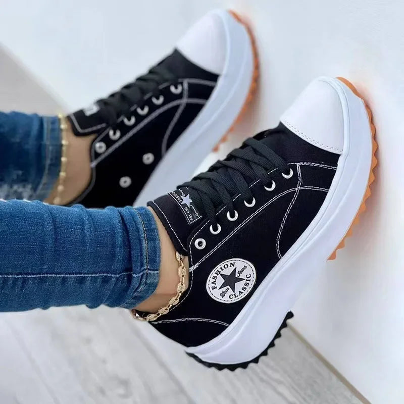 Hohe Damen Sneaker aus Canvas – Modisch und Komfortabel