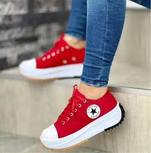 Hohe Damen Sneaker aus Canvas – Modisch und Komfortabel