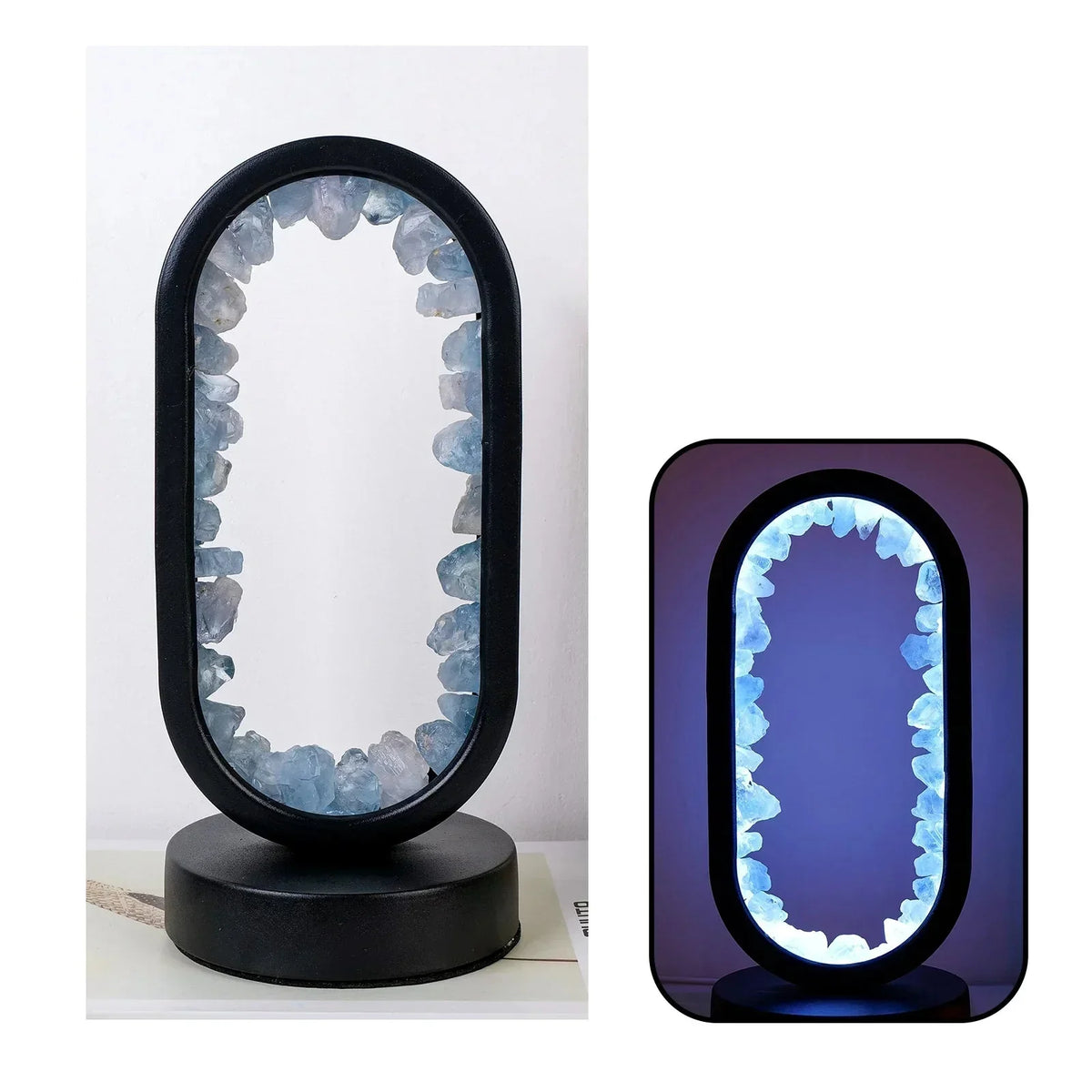 Elegante Amethyst-Kristalllampe: Ambient LED-Beleuchtung zur Entspannung