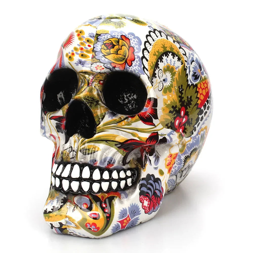 Handbemalter Schädel – Einzigartige Dekoration für Halloween sowie Interieur
