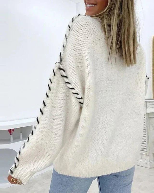 Lässiger warmer Strickpullover
