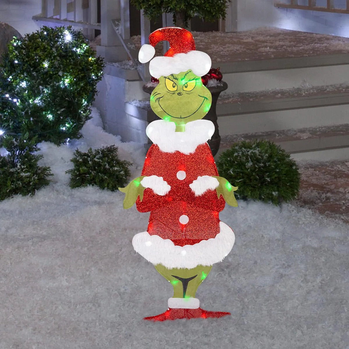 Grinch Weihnachtsdekoration: Fröhliche Gartenbeleuchtung für die Feiertage