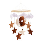 Holz-Wiegemobil mit Filz-Bären – Beruhigendes sowie Stilvolles Baby-Accessoire