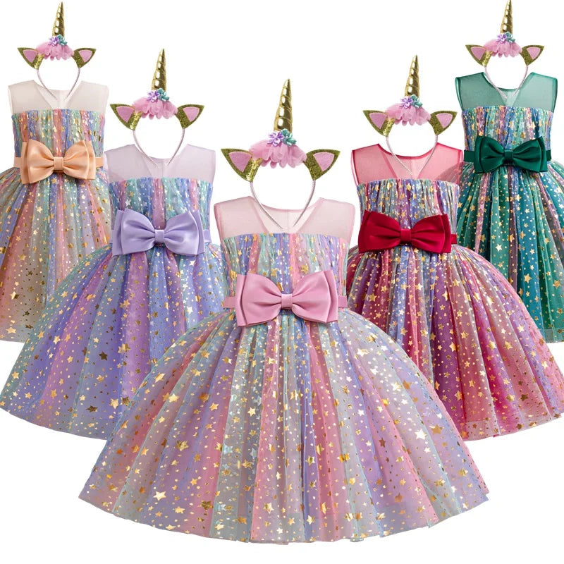 Lieveke Magisches Tutu-Kleid – Buntes Verzaubertes Kleid für Feiern