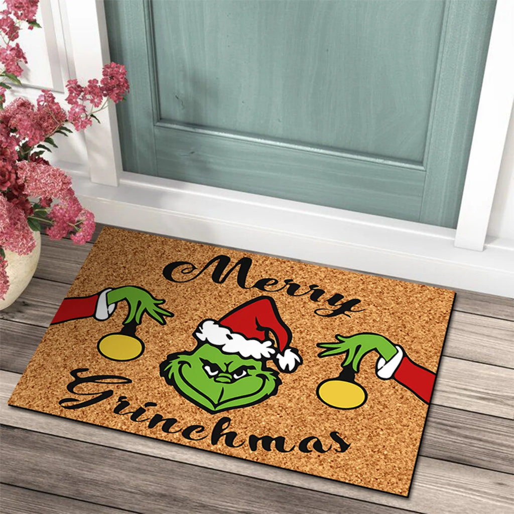 Weihnachtliche Türmatte inklusive Grinch-Design – Fröhlicher Empfang für die Feiertage
