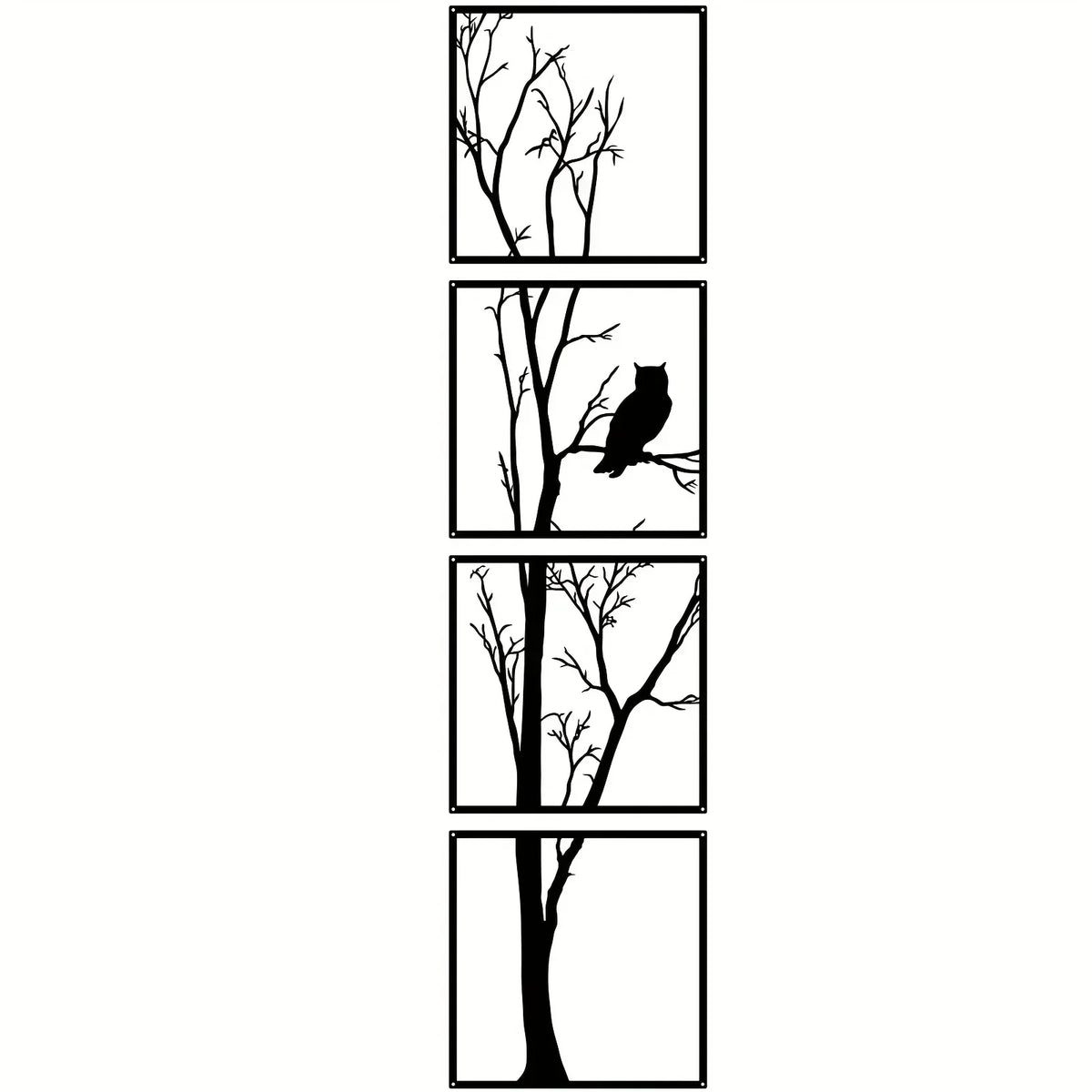 Wanddekoration Baum und Eule – Minimalistisch und Elegant