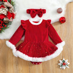WeihnachtsTraum Kleid – Festliches Kleid inklusive Haarband für Kinder