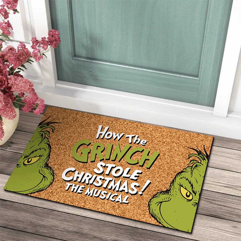 Weihnachtliche Türmatte inklusive Grinch-Design – Fröhlicher Empfang für die Feiertage
