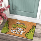 Weihnachtliche Türmatte inklusive Grinch-Design – Fröhlicher Empfang für die Feiertage