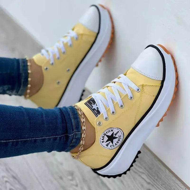 Hohe Damen Sneaker aus Canvas – Modisch und Komfortabel
