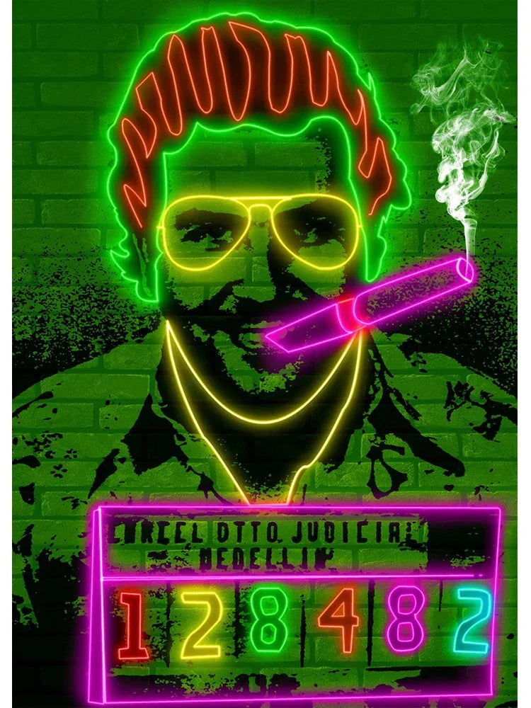 Pablo Escobar Gemälde – Ikonische Kunst für den Einsatz zu Hause