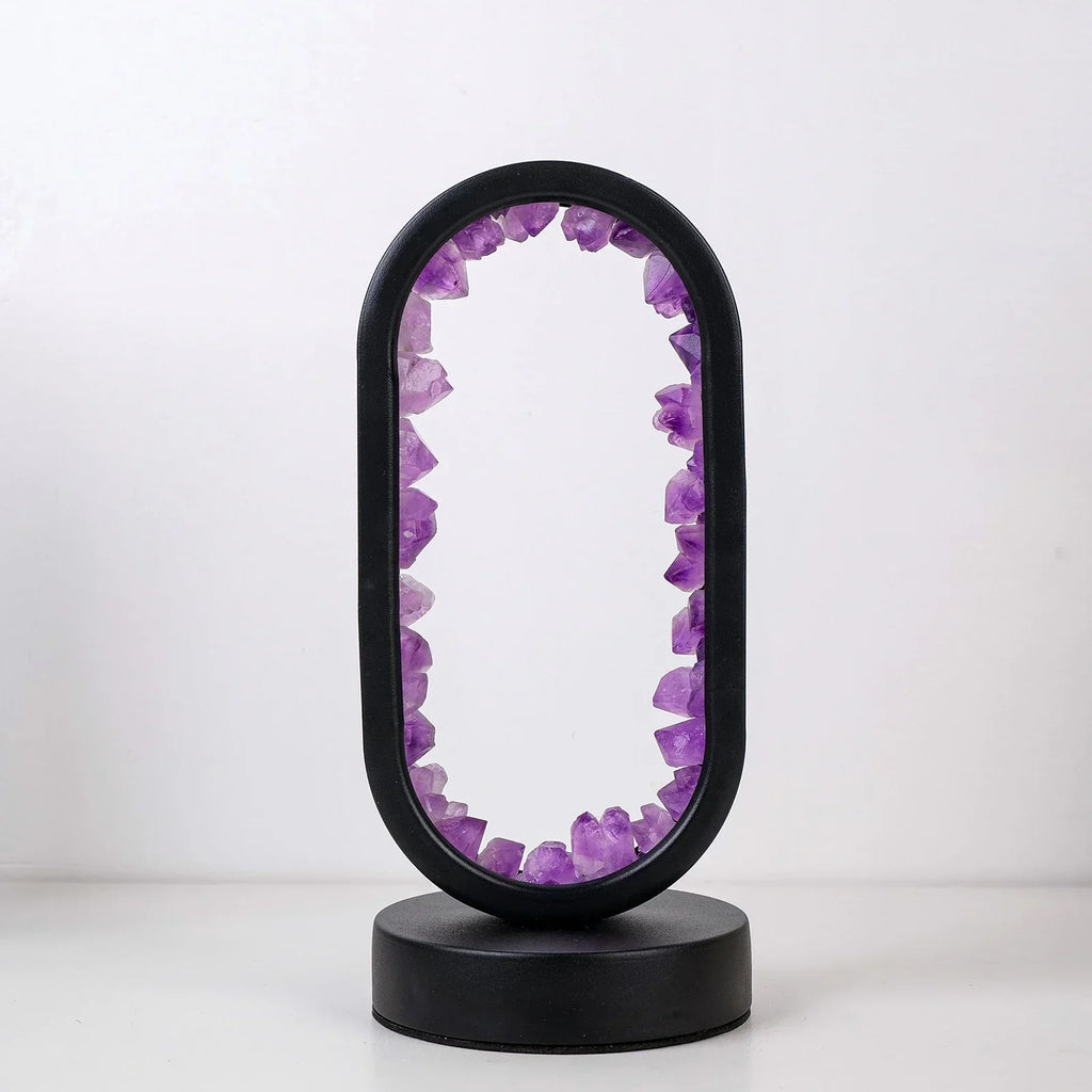 Elegante Amethyst-Kristalllampe: Ambient LED-Beleuchtung zur Entspannung