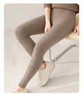 Strick-Kaschmir-Leggings inklusive Hoher Taille – Feinstrick Damenleggings in Neutralen Farbtönen