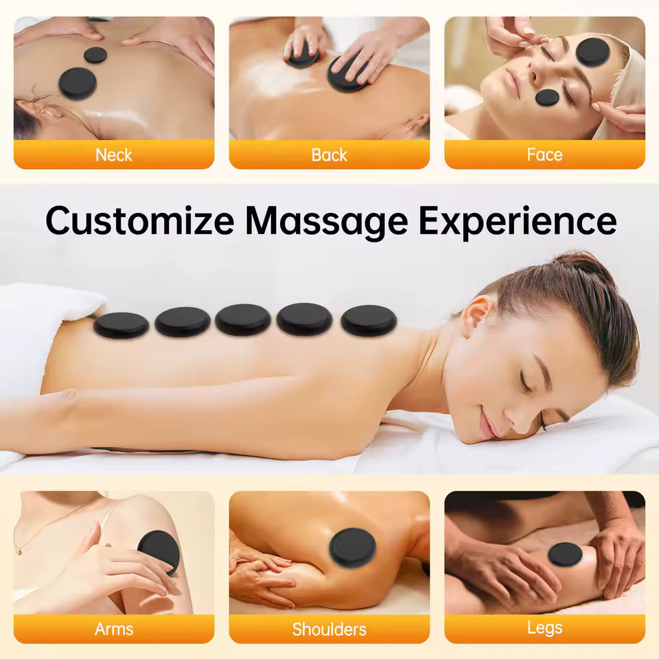 Professionelles Hot Stone Massage Set – Komplett inklusive Heizung
