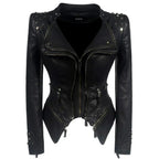 Lederjacke mit stilvoller, zeitloser Optik
