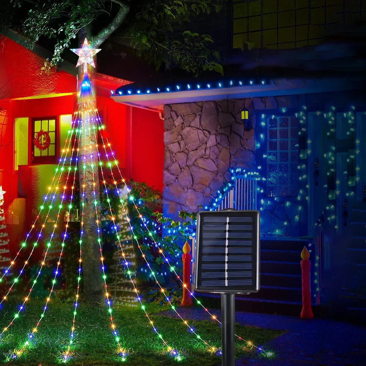 Solarbetriebene Weihnachtsbaumlichter – Strahlende Dekoration für ein magisches Weihnachtserlebnis