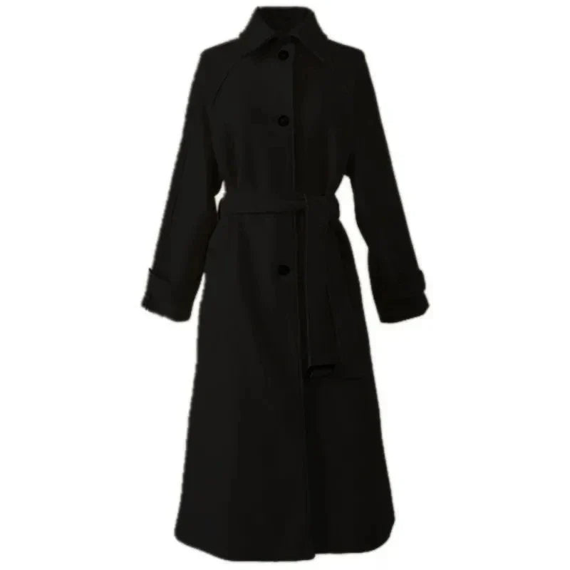Langer Damenmantel mit Gürtel – Elegant sowie Warm für den Winter