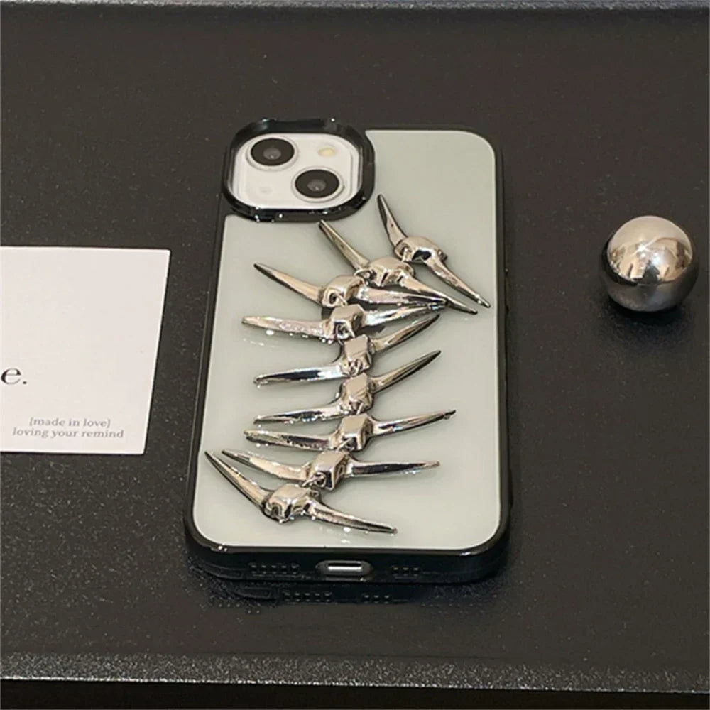 Handyhülle mit 3D Fischgrät-Design – Strapazierfähig und Schutzgebend